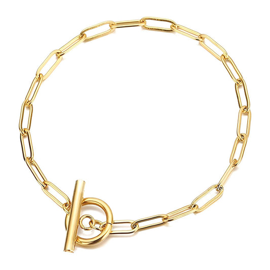 “Bold Link Bracelet” ⚡️. 18K Gold Plated Steel